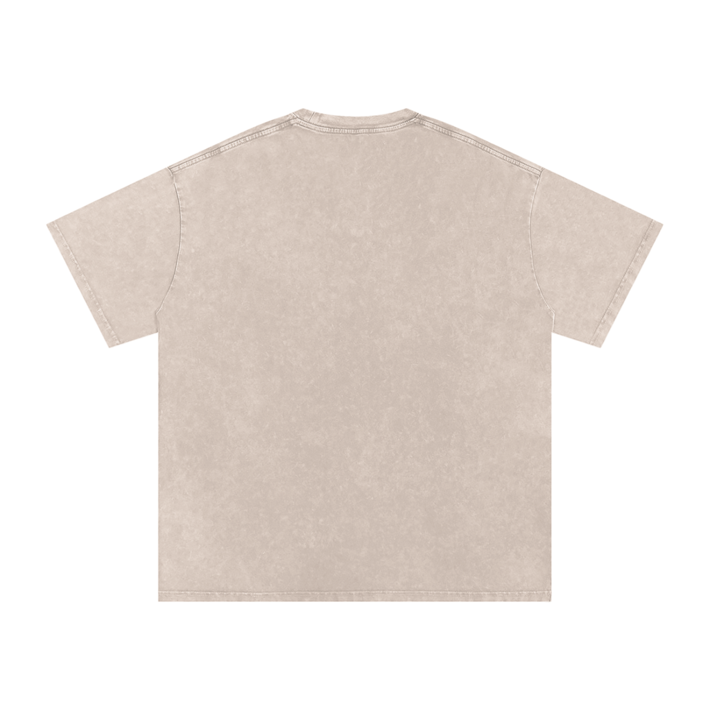 POSITIVE ENERGY Premium Snow Washed Oversized T-Shirt (BEIGE)