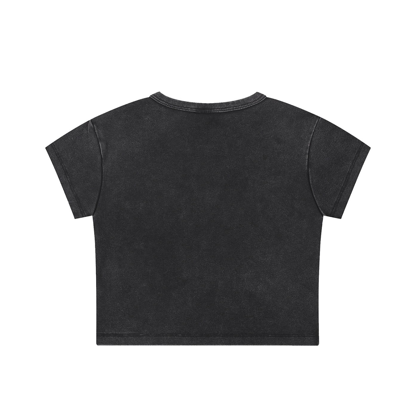 POSITIVE ENERGY W Snow Washed Crop Top (BLACK)