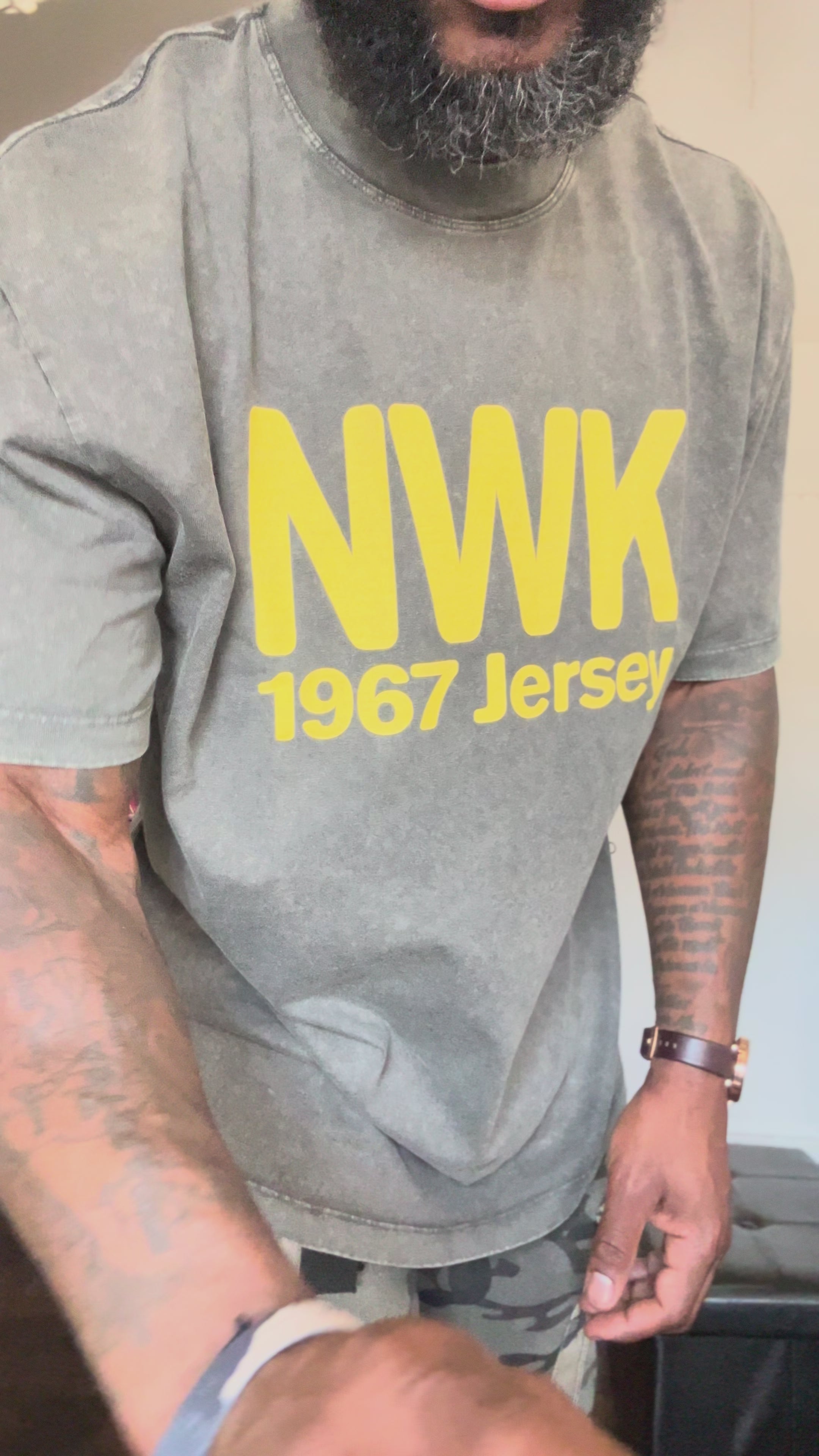 NEWARK 1967 T-Shirt (Oversized Acid Wash) BLACK
