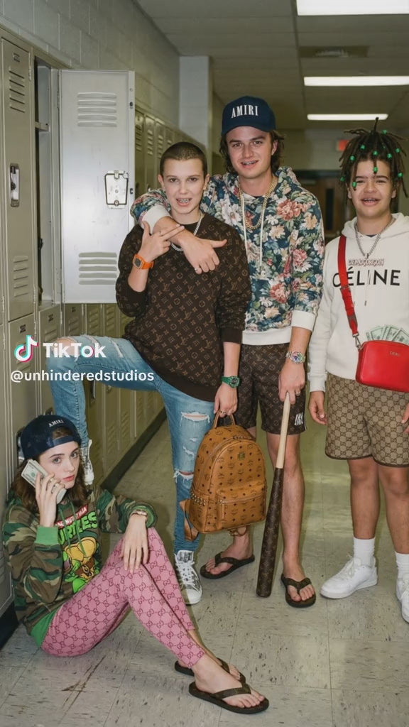 Stranger Things Drippy ELEVEN Unisex Acid Wash Streetwear Graphic T-Shirt