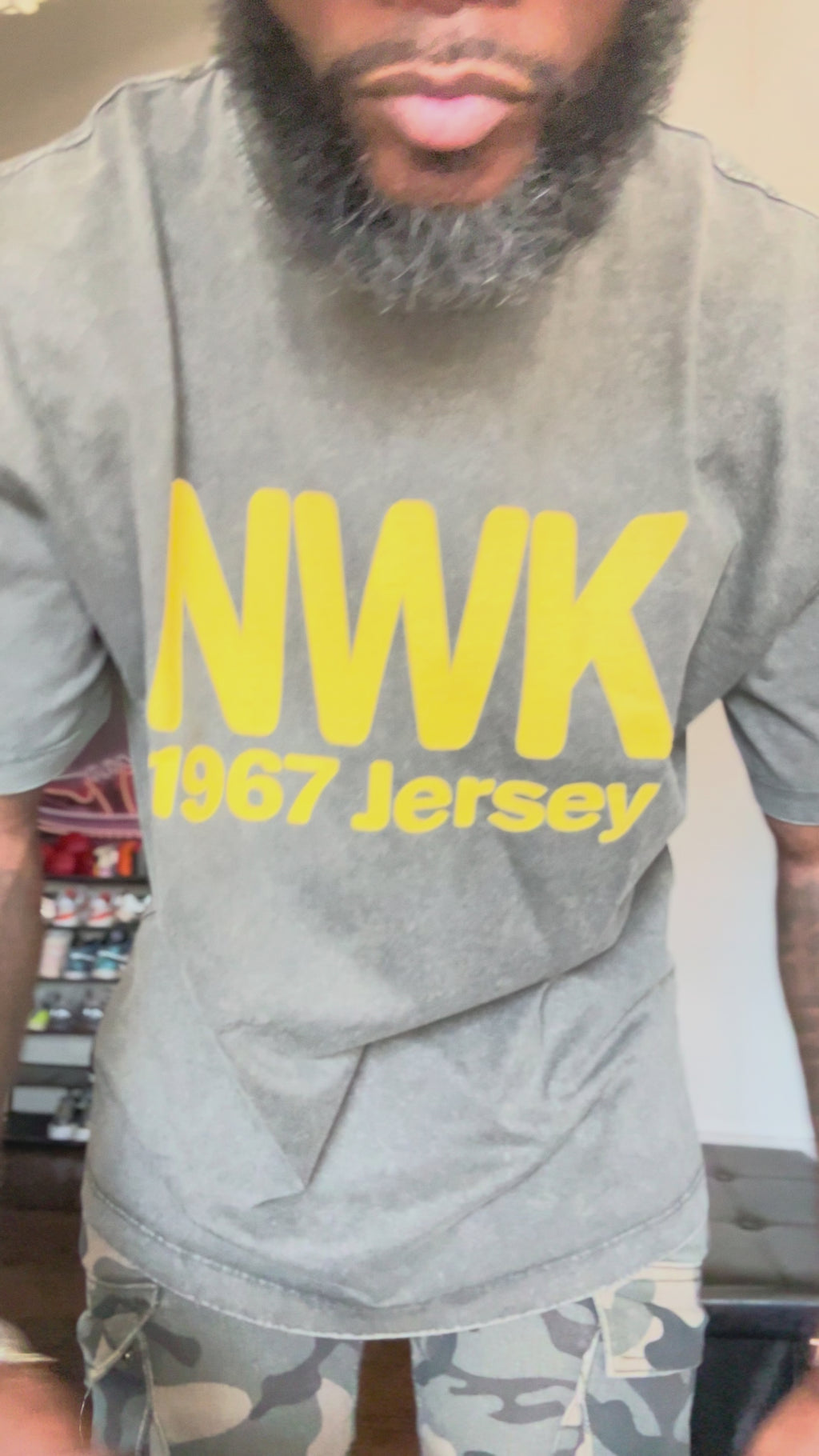 NEWARK 1967 T-Shirt (Oversized Acid Wash) GREY