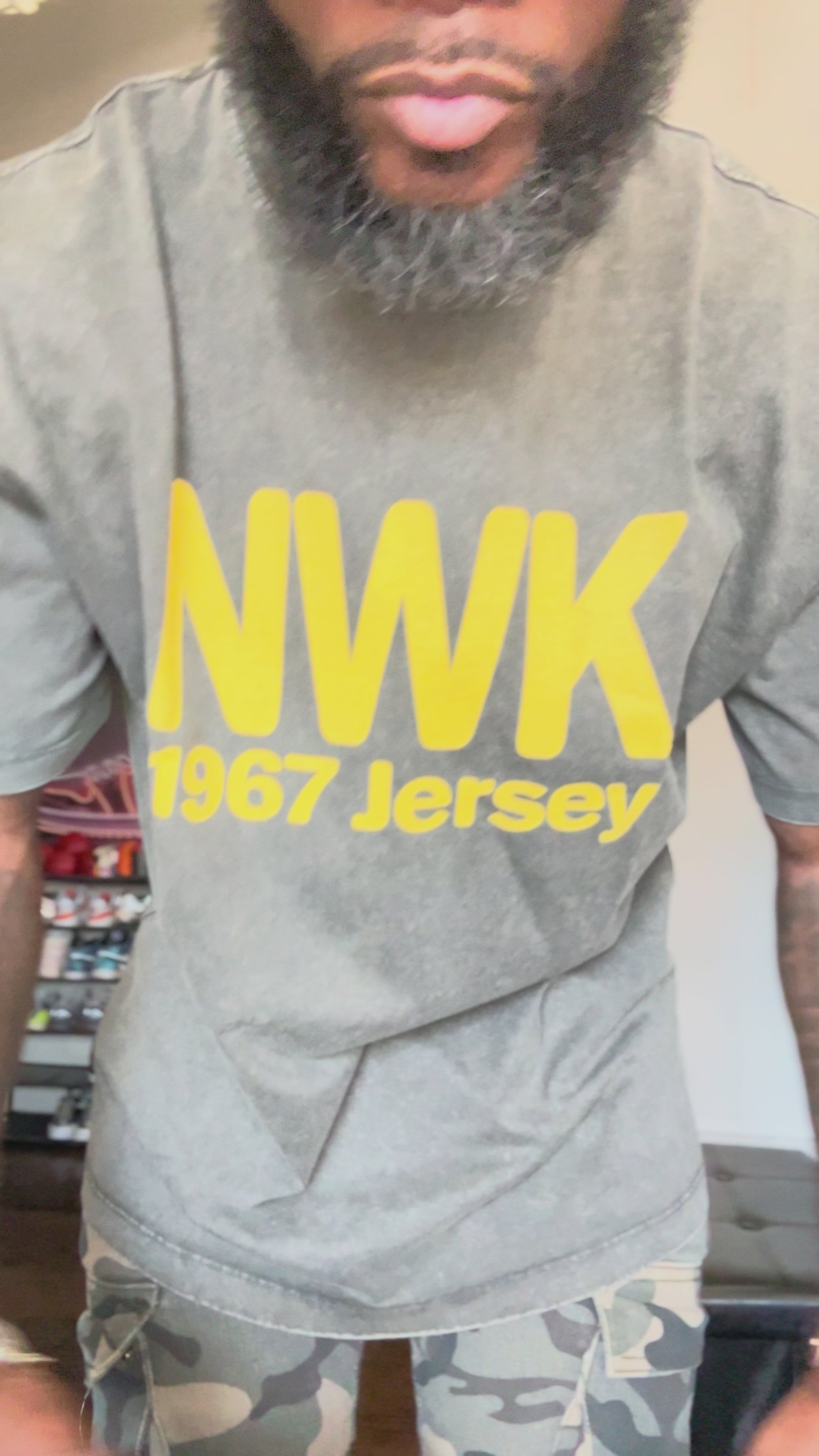 NEWARK 1967 T-Shirt (Oversized Acid Wash) GREY