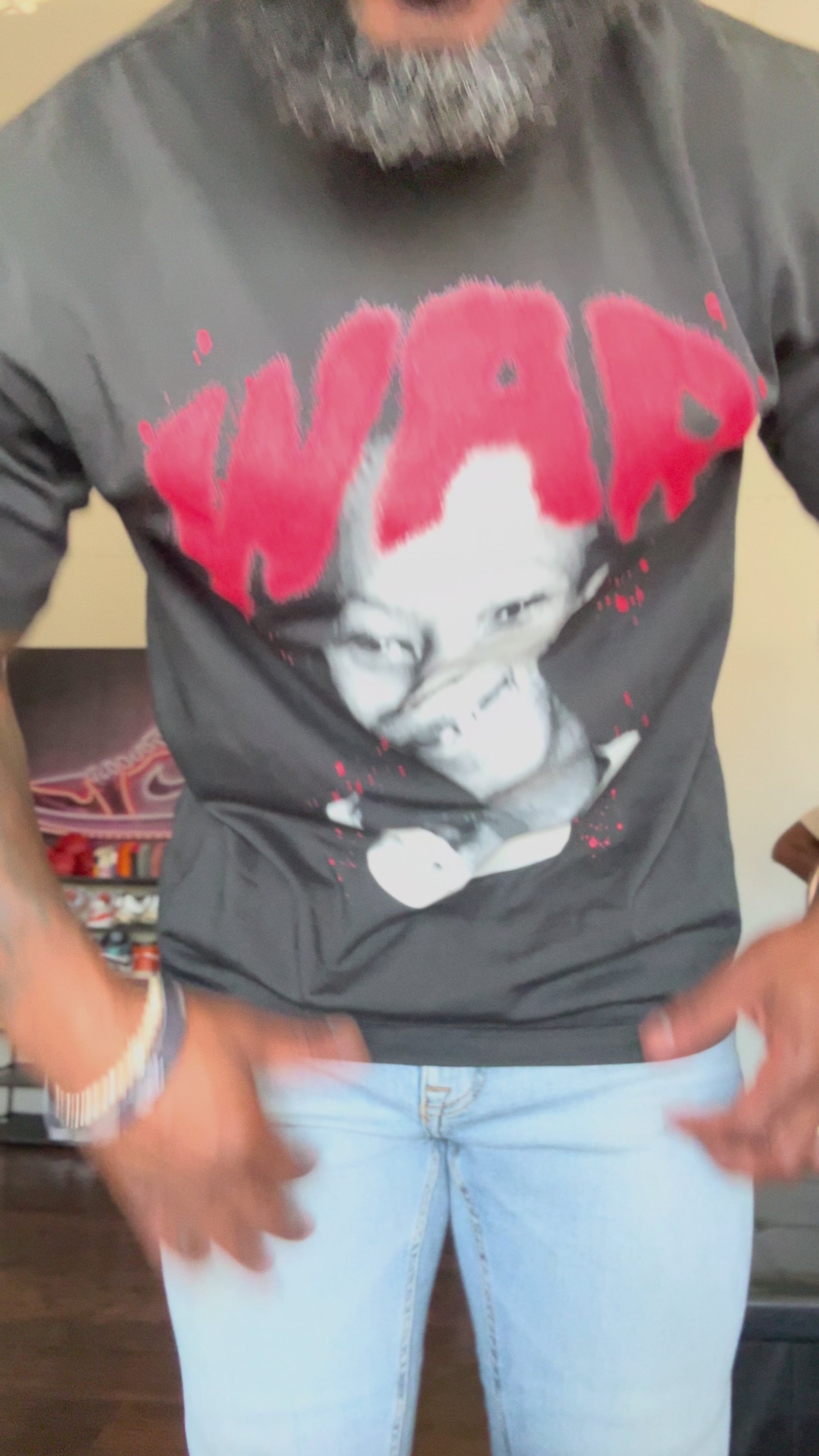 By Any Means Oversized T-Shirt (Young Malcolm X) BLACK